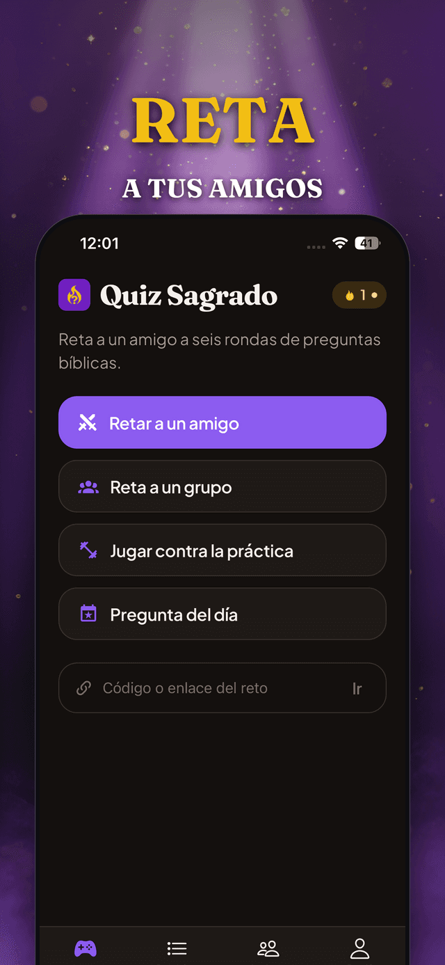 Quiz Sagrado: Reta a tus amigos