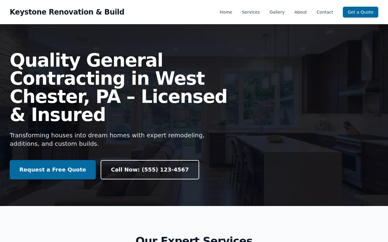 GC Contractors website preview